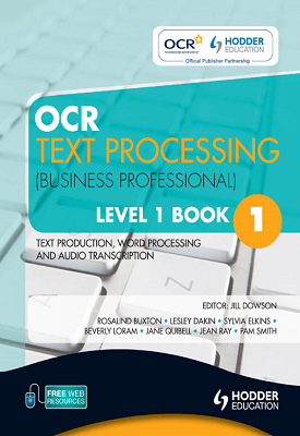 OCR Text Processing (Business Professional) Level 1 Book 1
